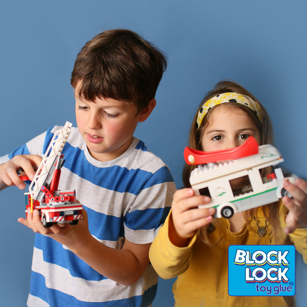 Block Lock® jouet Colle pour Lego®, Mega Bloks, Kinex et d'autres Jouets,  les blocs de briques de construction + 50 ml : : Jeux et Jouets