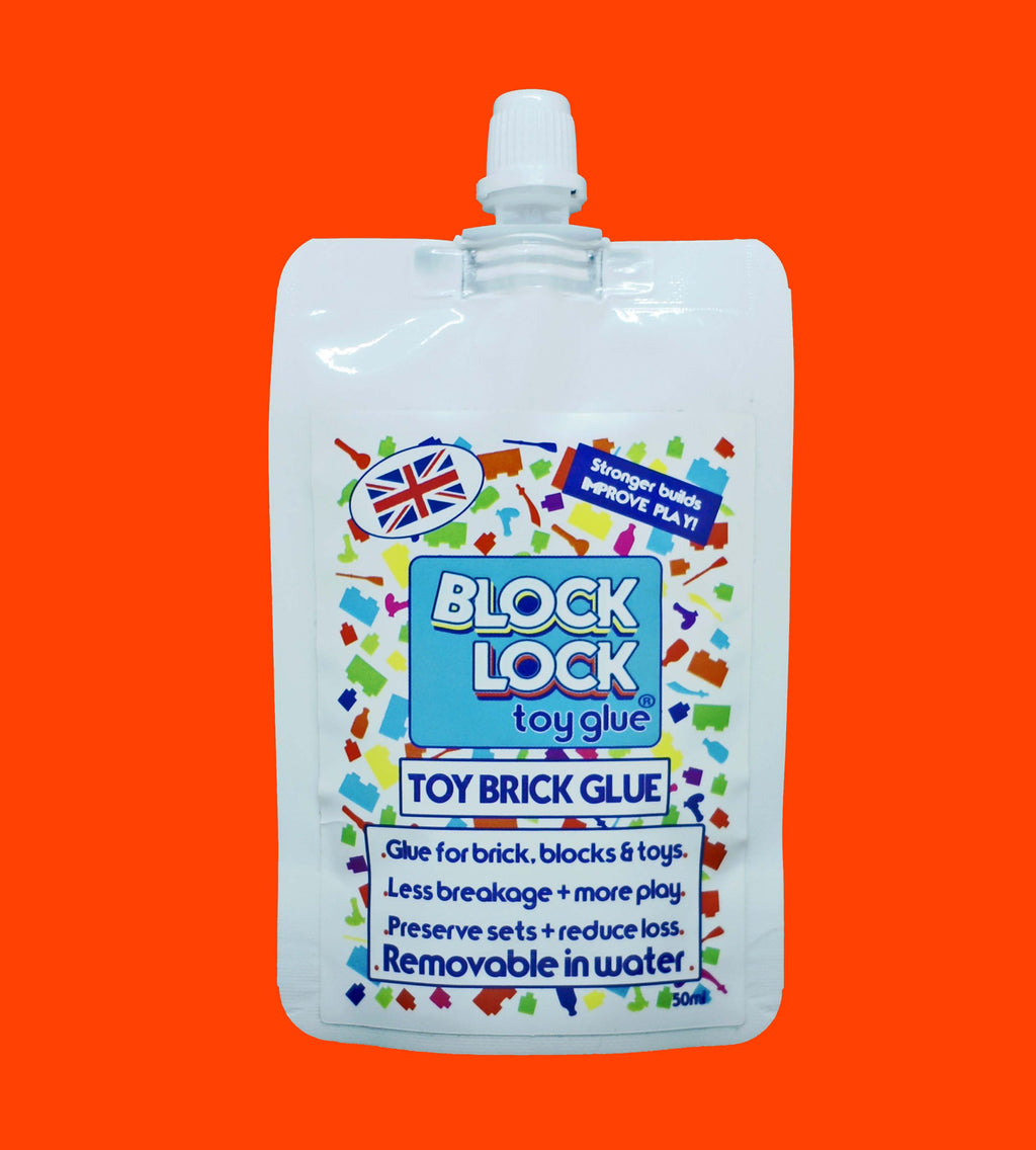 Block Lock® jouet Colle pour Lego®, Mega Bloks, Kinex et d'autres Jouets,  les blocs de briques de construction + 50 ml : : Jeux et Jouets