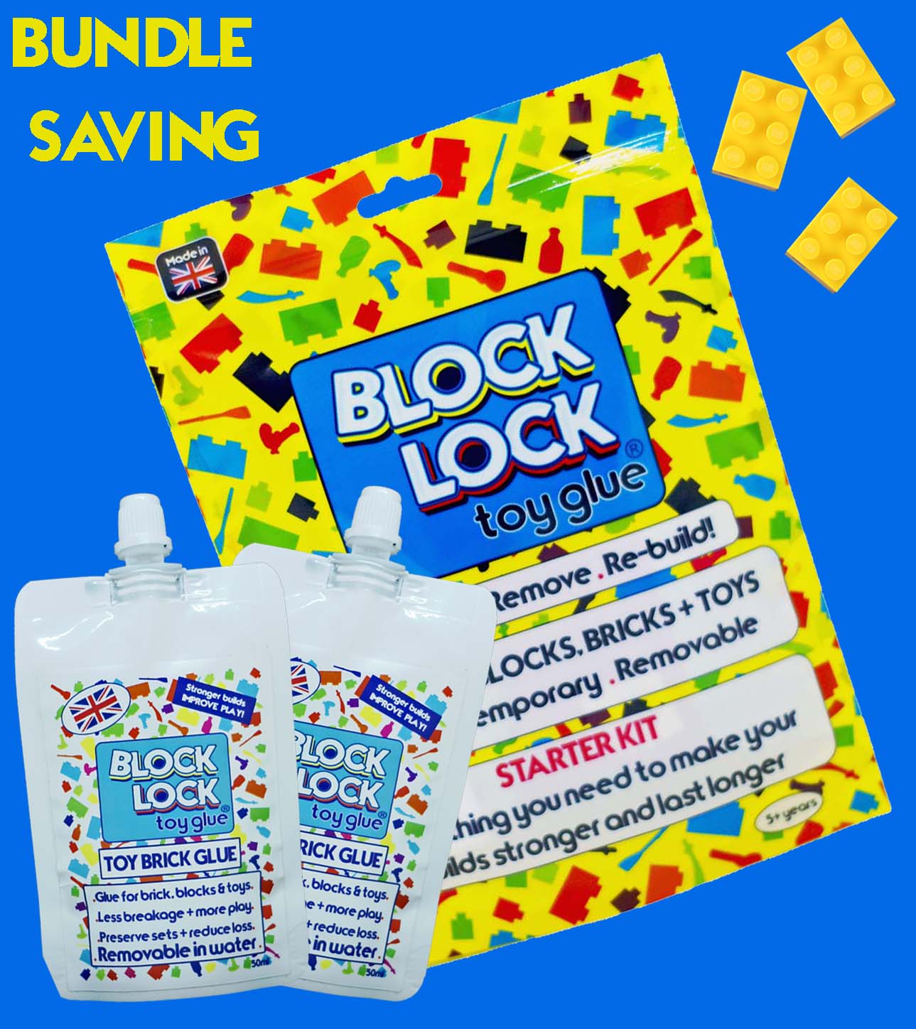 Le-Glue Temporary Glue for LEGO, MegaBlocks and Other Plastic Building  Blocks 